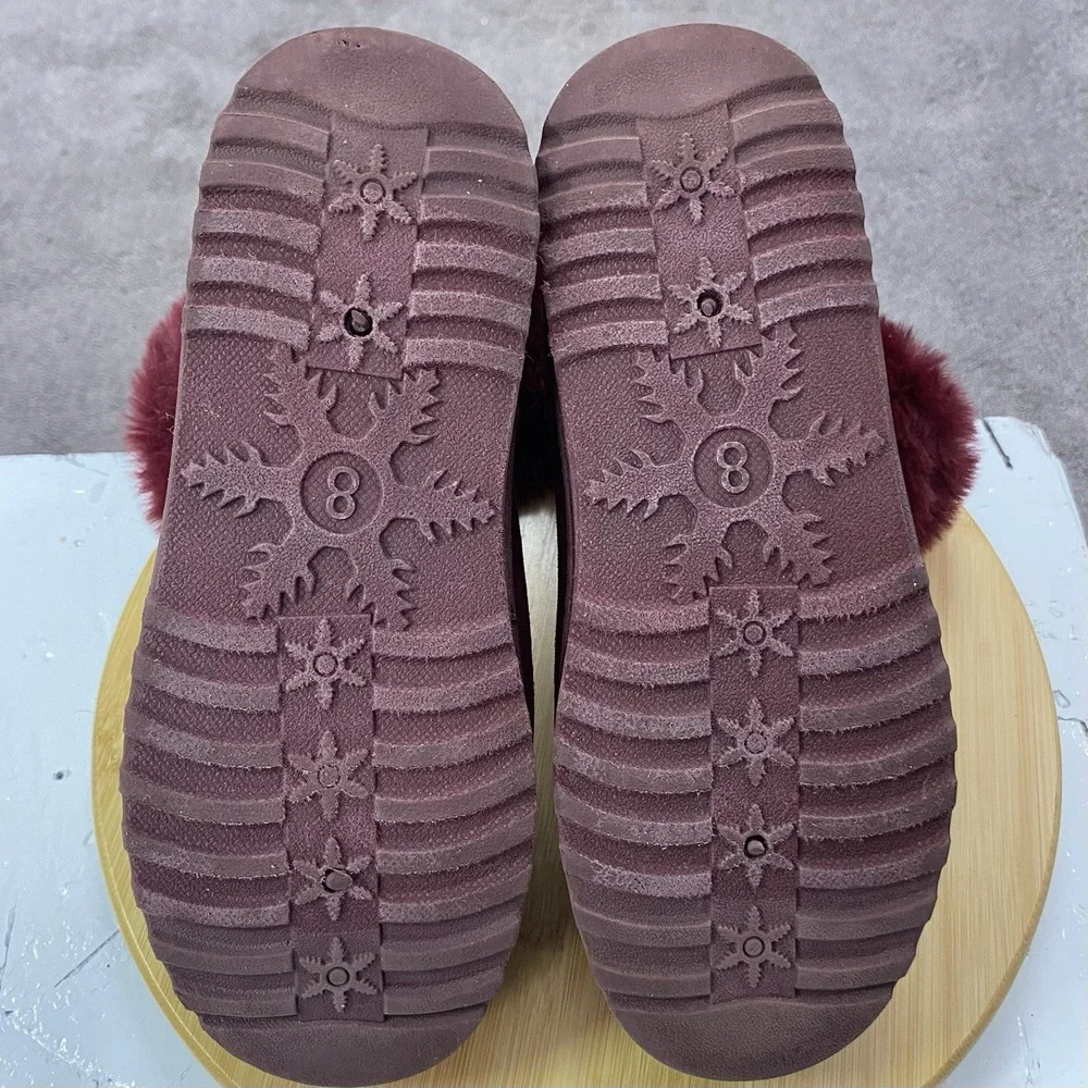 New SO Paulina Women's Size 8‎ Faux Fur Winter Boots - Burgundy Wine